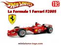 La Formule 1 Ferrari F2005 en miniature par Hot Wheels au 1/18e