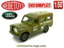 La Land Rover Commando miniature de Mebetoys au 1/50e incomplète