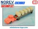 Le ZU 120 Unic et sa semi citernes miniature Norev au HO 1/86e incomplet