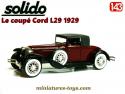 Le coupé Cord L29 1929 en miniature de Solido Âge d'or au 1/43e