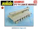 Le lanceur de missile russe PT 76 Frog miniature de Solido au 1/50e incomplet